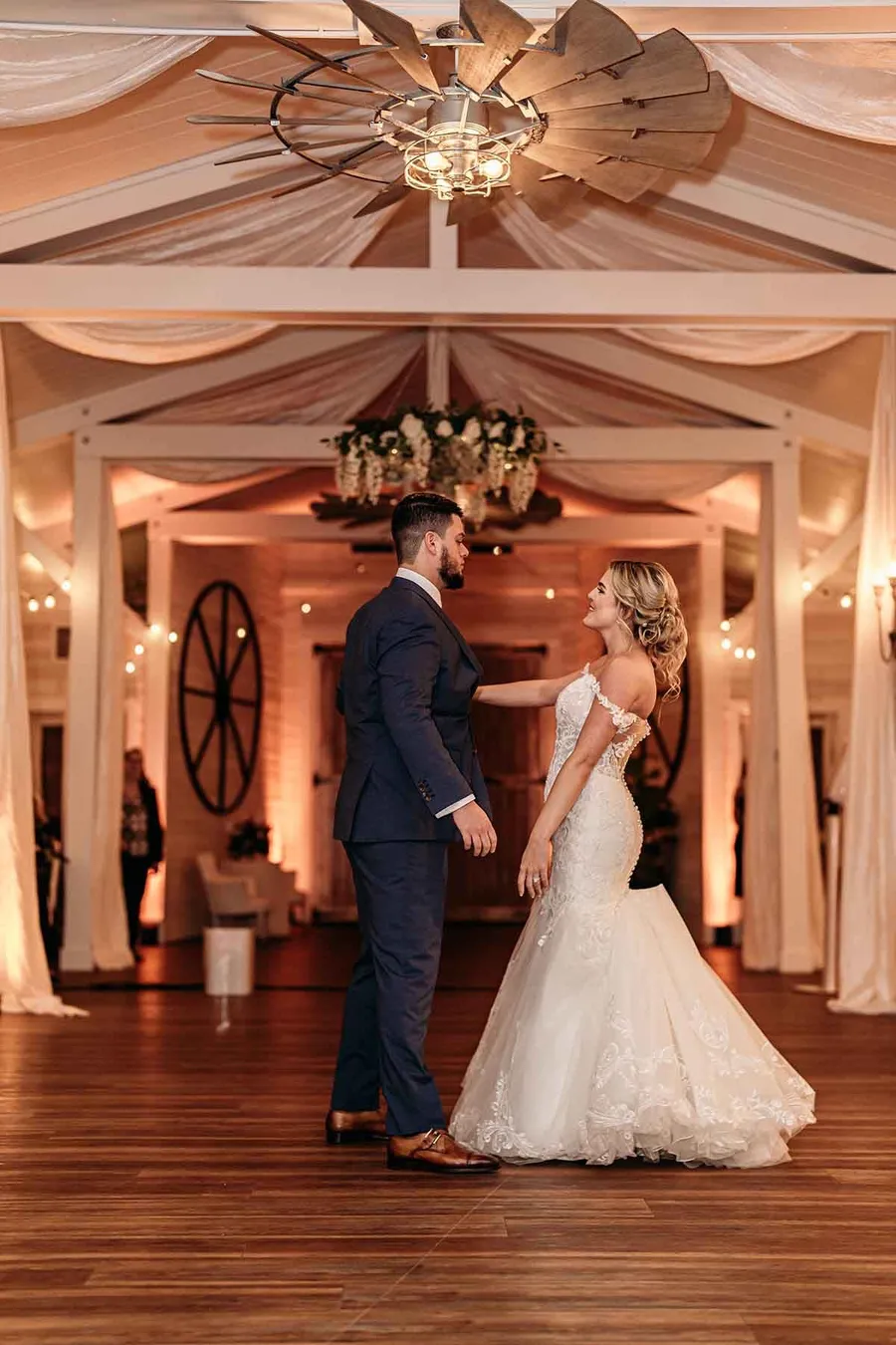 Savanah and Noah dancing in the Legacy Barn