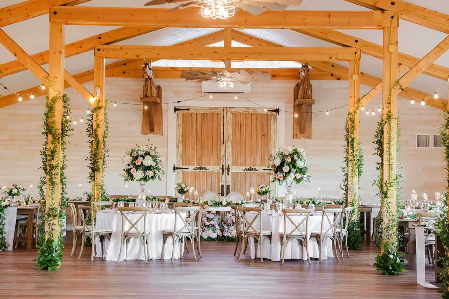 The Legacy Barn set for a reception