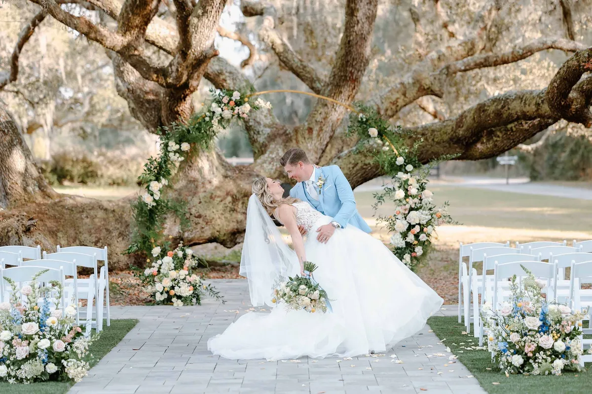 A couple at the Ceremony Tree