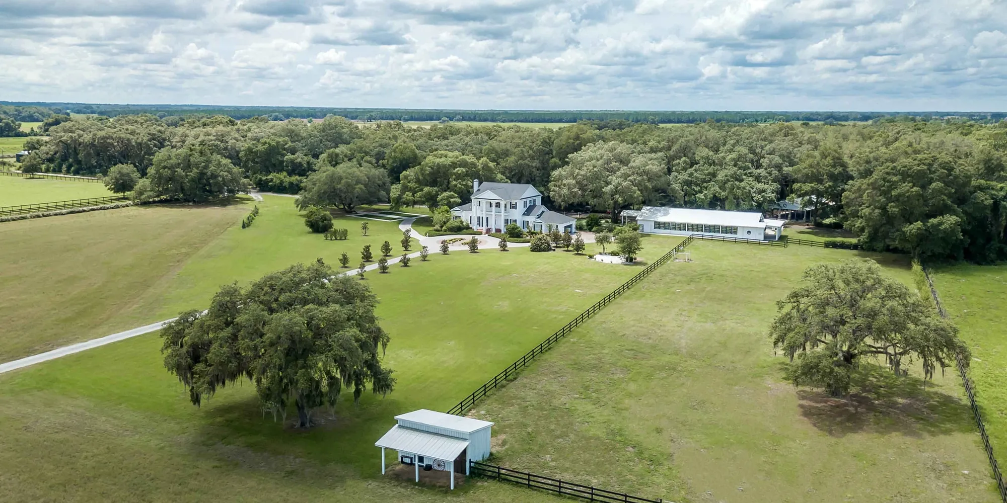 An aerial view of the Legacy Lane property