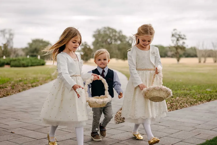 Flower girls and a ring bearer