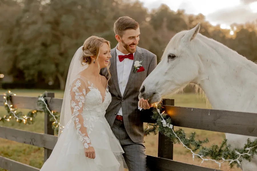 A couple with one of our horses