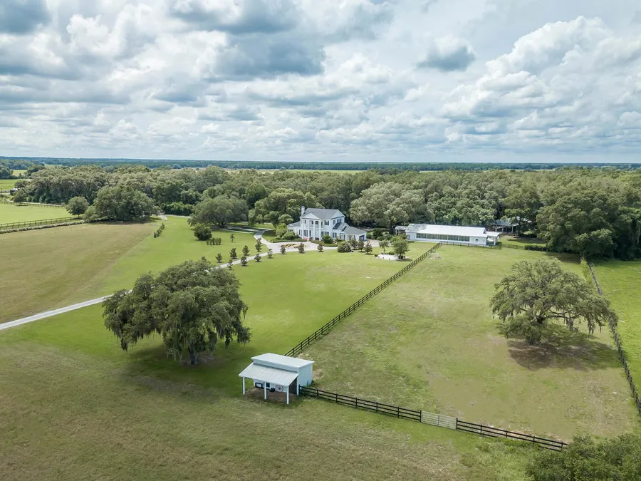 An aerial view of the property